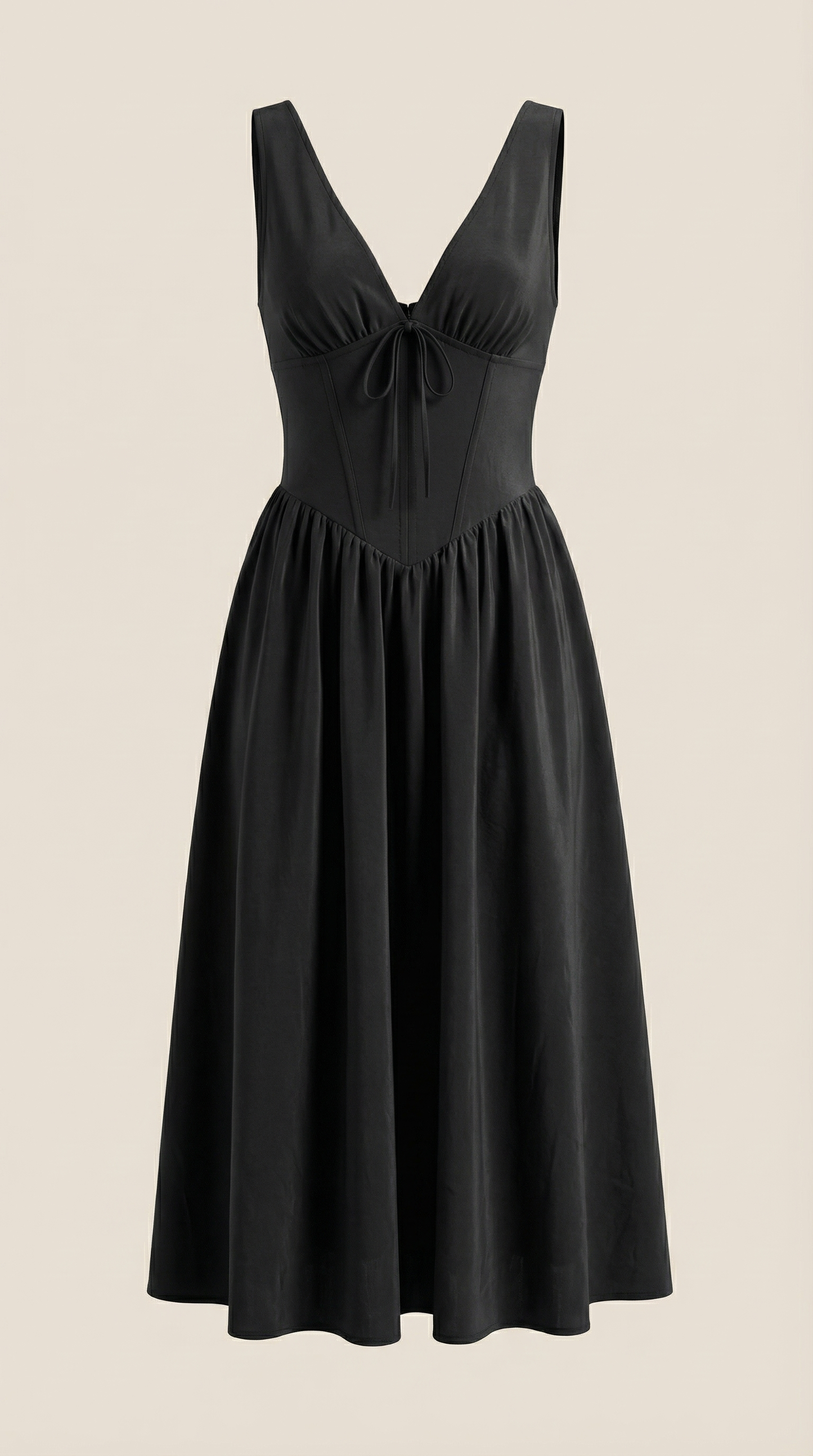 Damen Korsett Midi Sommerkleid