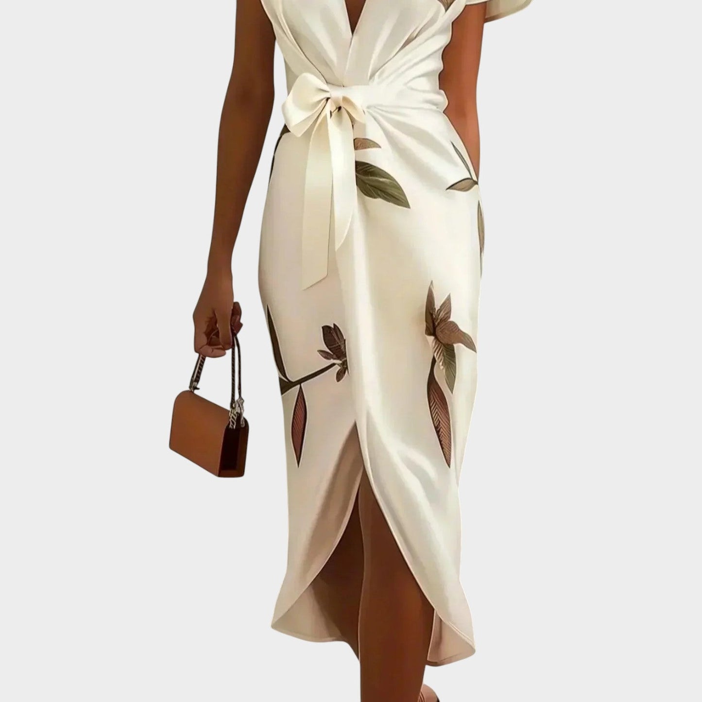 Müheloses Wickel-Midikleid für Damen