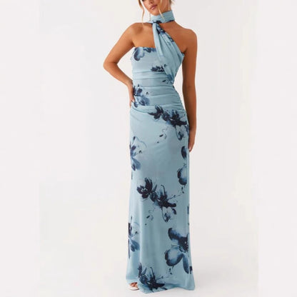 Damen Blumen Maxikleid Sommer Ärmellos