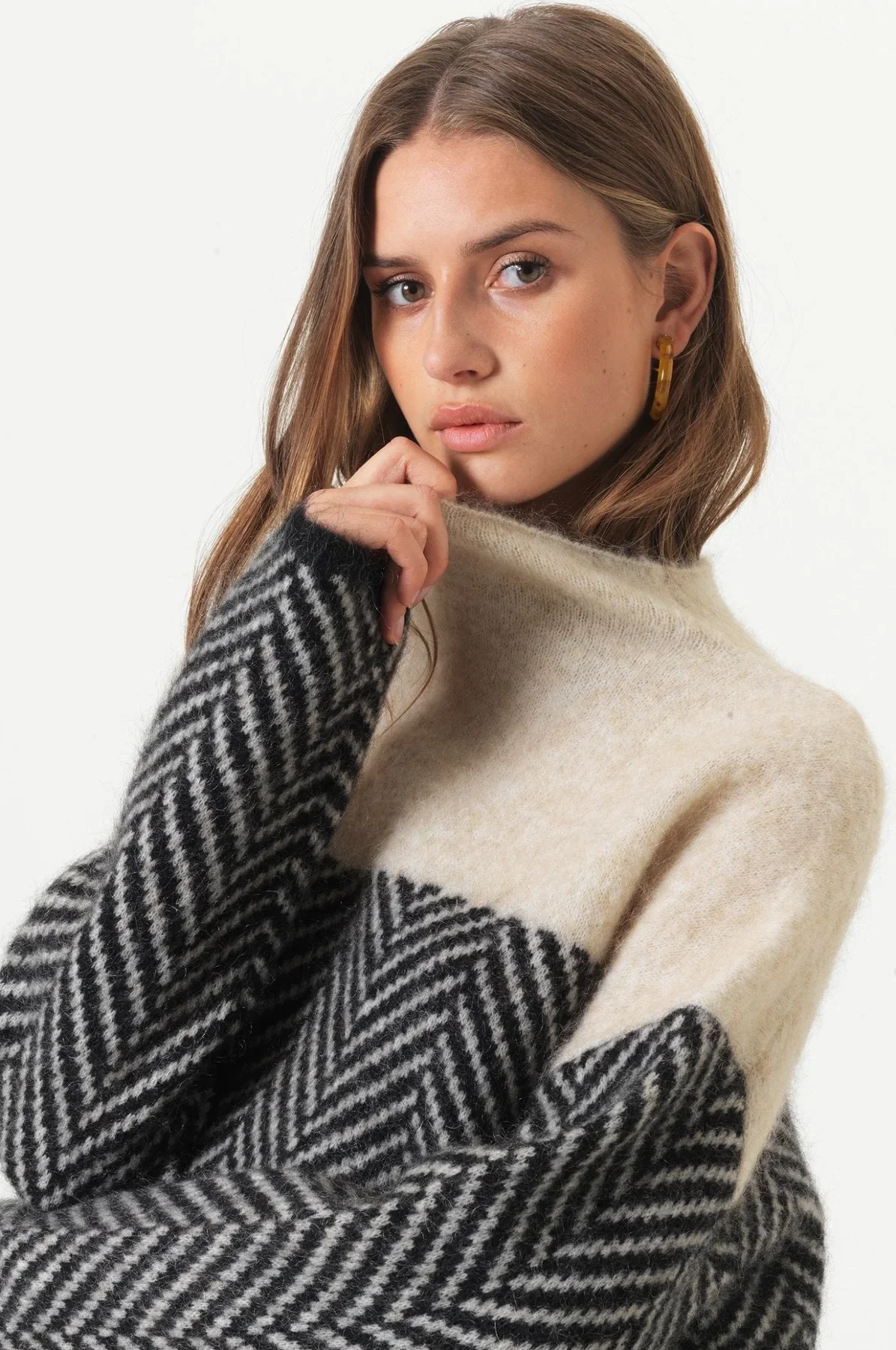 Gemütlicher Grobstrick Rollkragenpullover