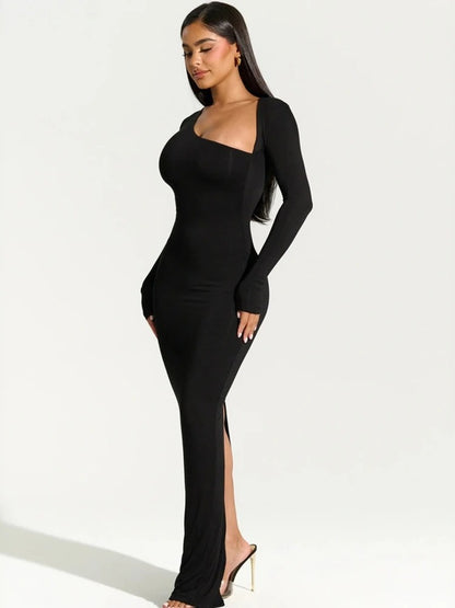 Viktoria® | Asymmetrisches One-Shoulder-Abendkleid in Maxilänge