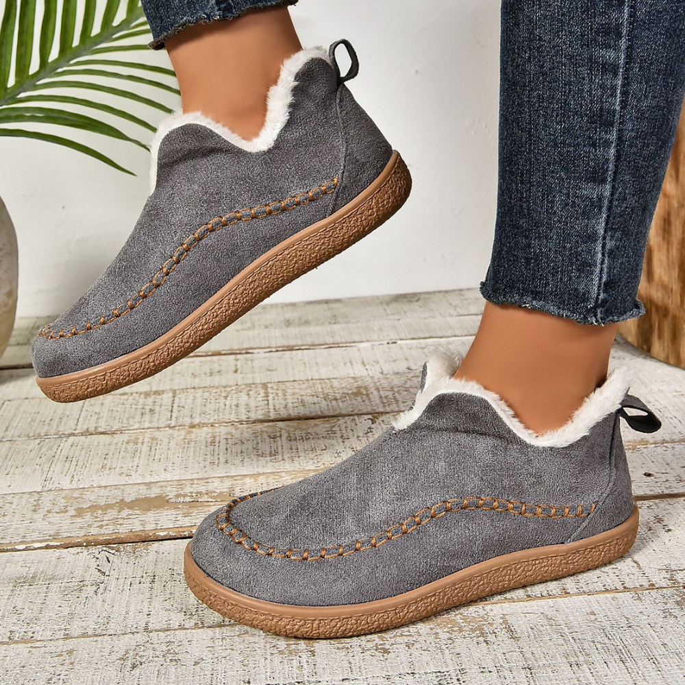 Gemütliche gefütterte Winterstiefel für Damen, rutschfeste Outdoor-Schuhe