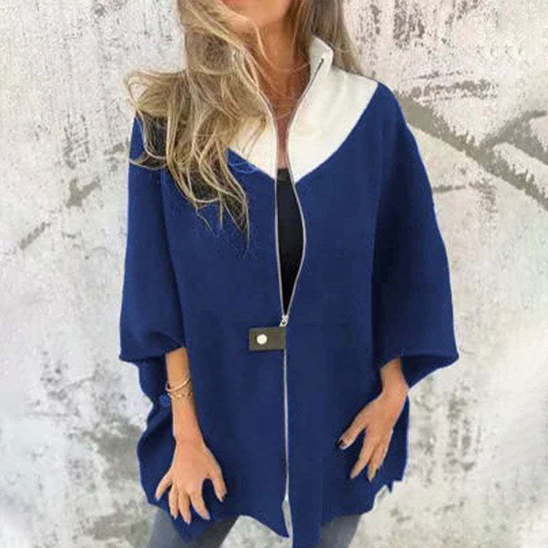 Schicke bicolor lange Jacke für elegante Lagenlooks
