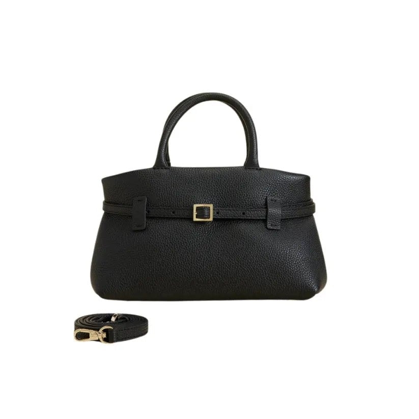 Klassische Leder-Schultertasche