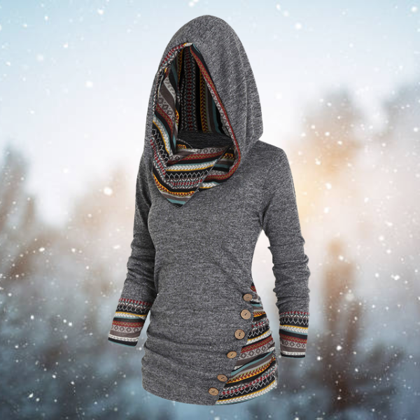 Samantha® | Lässiger Tribal-Kapuzenpullover