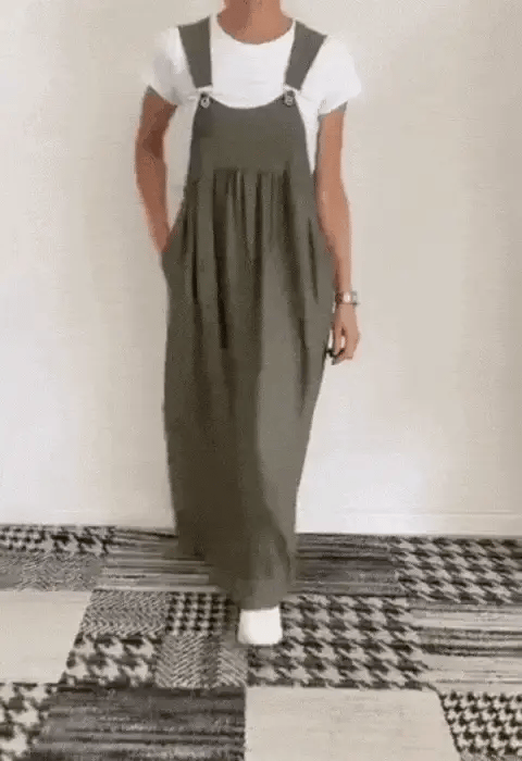Locker sitzendes Kleid mit verstellbaren Trägern