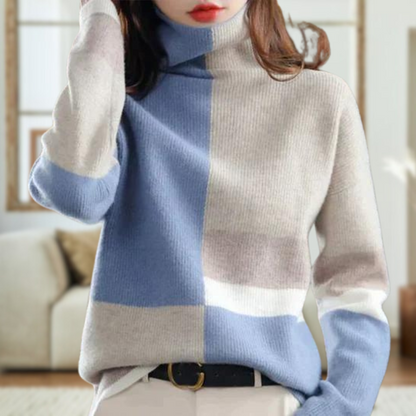 Cielo® | Elegante Blau/Weiß-Kombination Pullover