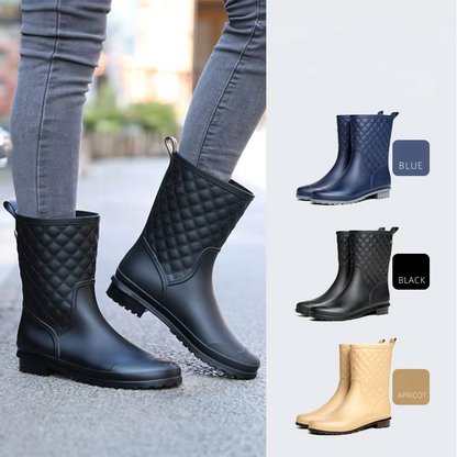 Emily® | Gesteppt Wasserdichte Regenstiefel