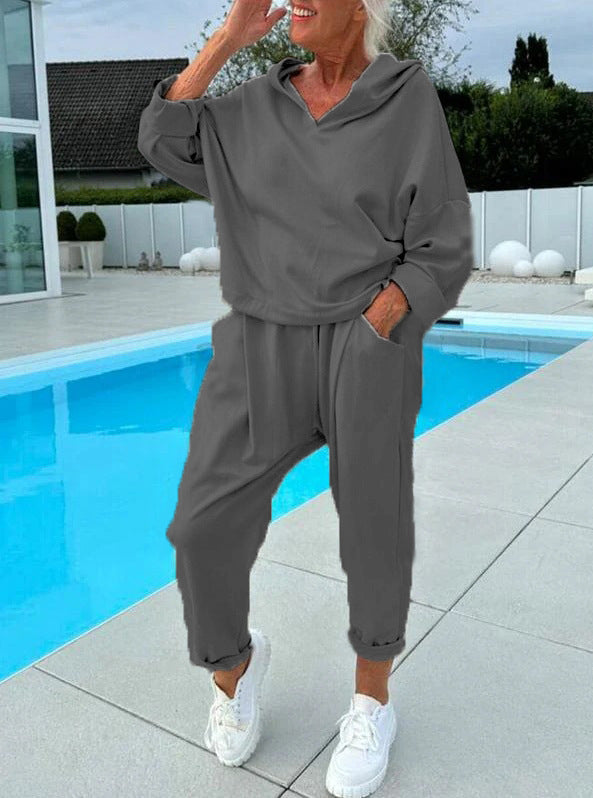 Damen Zweiteiliges Oversize-Sweatshirt-Set