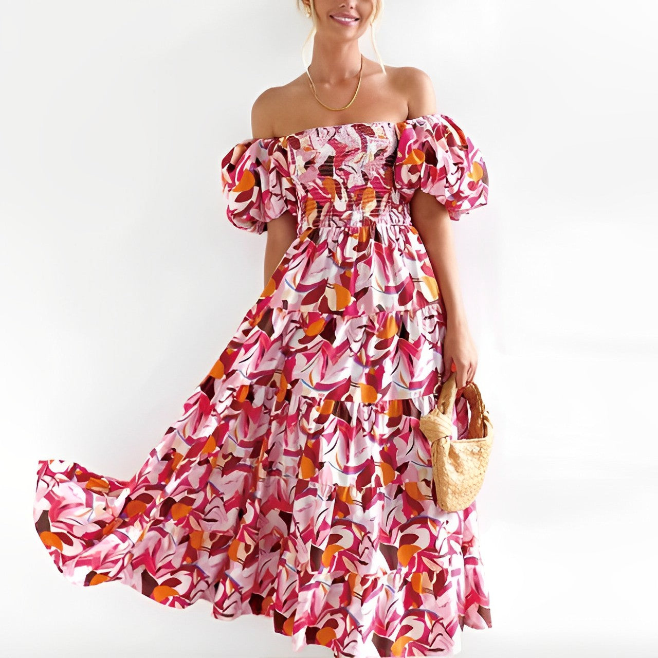 Pauline Laurent® | Sommerkleid mit buntem Muster