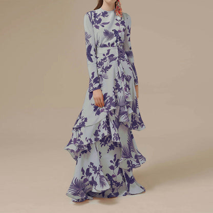 Léa Blanchet® | Gedrucktes Rüschenkleid mit modischem Design