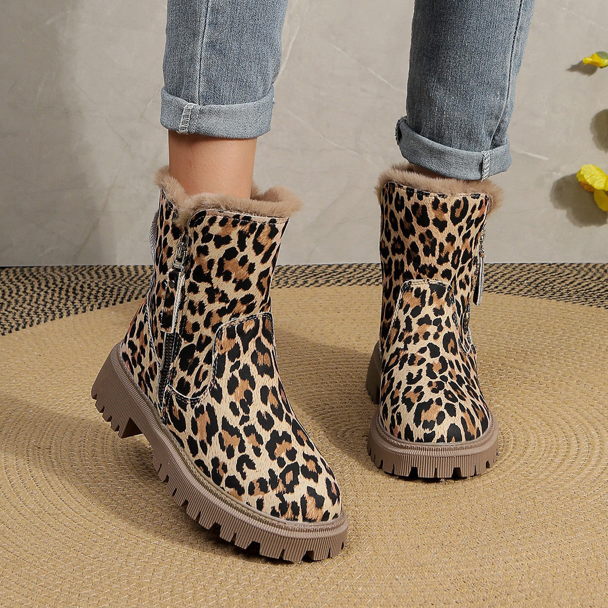 Mischka® | Elegante Stiefel mit Leopardenmuster