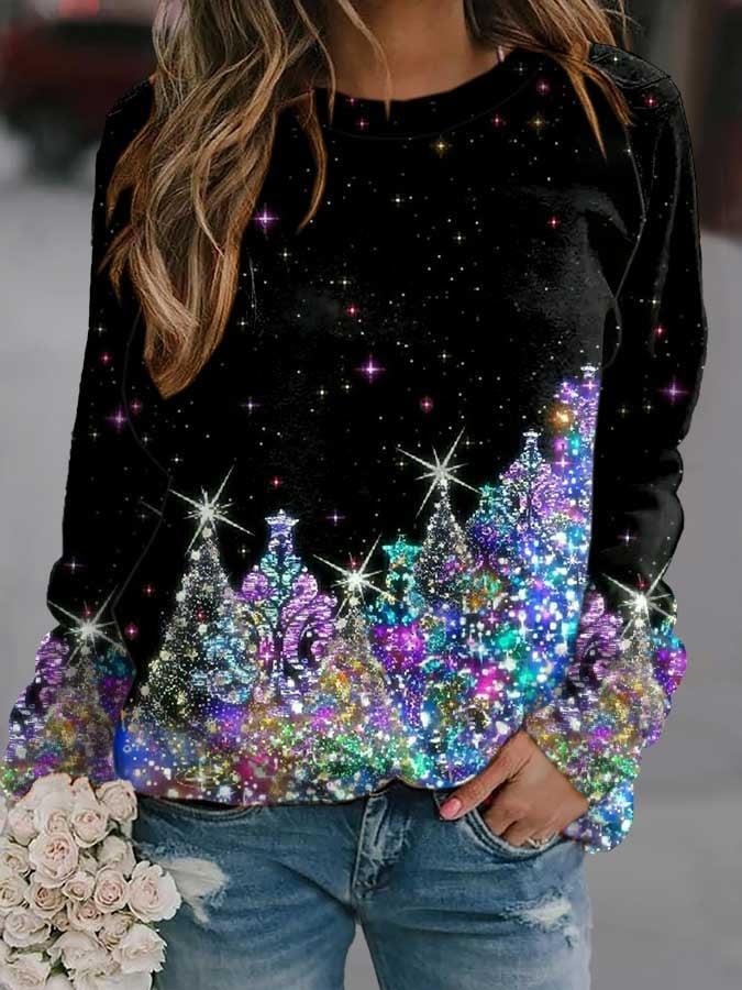 Crissy® | Glitzernder Weihnachtsbaum-Pullover