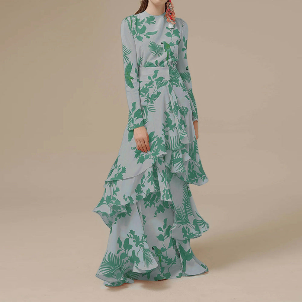 Léa Blanchet® | Gedrucktes Rüschenkleid mit modischem Design