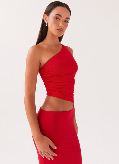 Elegantes Maxikleid für Damen mit One-Shoulder-Design, ideal für Hochzeiten