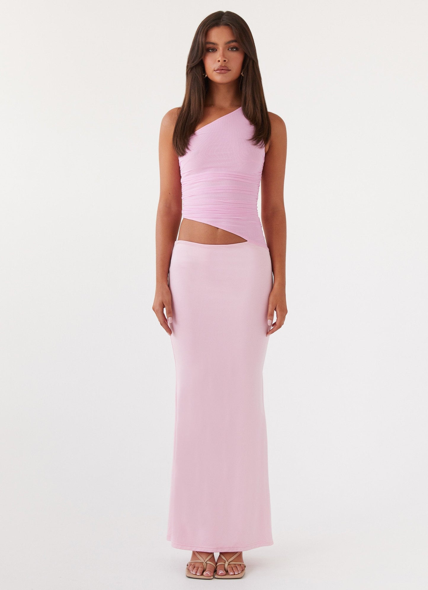 Elegantes Maxikleid für Damen mit One-Shoulder-Design, ideal für Hochzeiten