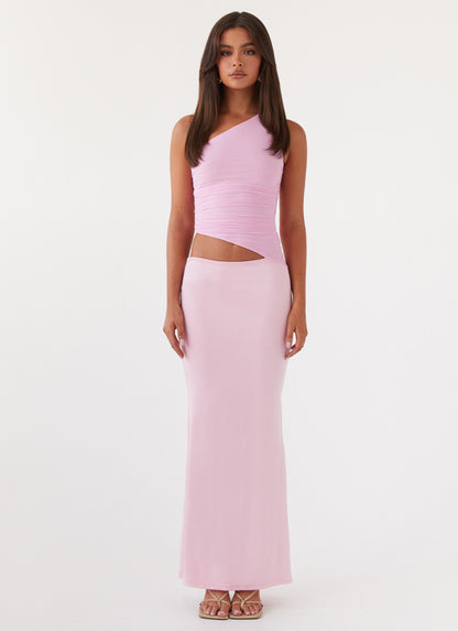 Elegantes Maxikleid für Damen mit One-Shoulder-Design, ideal für Hochzeiten
