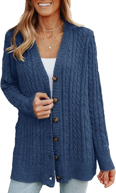 Emily® | Gemütliche Zopfmuster-Strickjacke