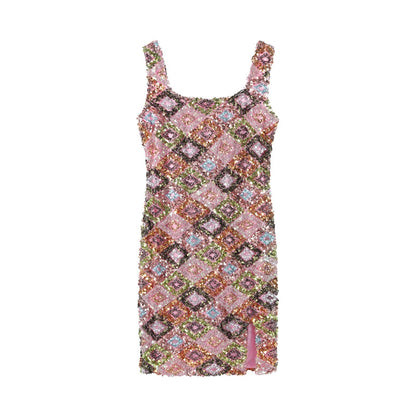 Pailletten-Party-Kleid mit geformter Silhouette