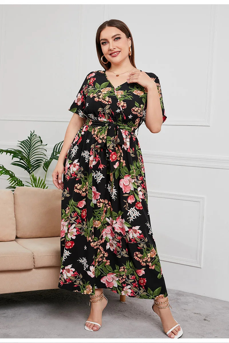 Juliann® I Plus Size Sommerkleid mit V-Ausschnitt