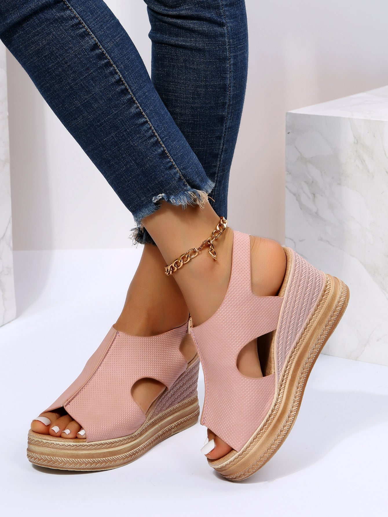 Damen Freizeit Sandalen mit Blockabsatz