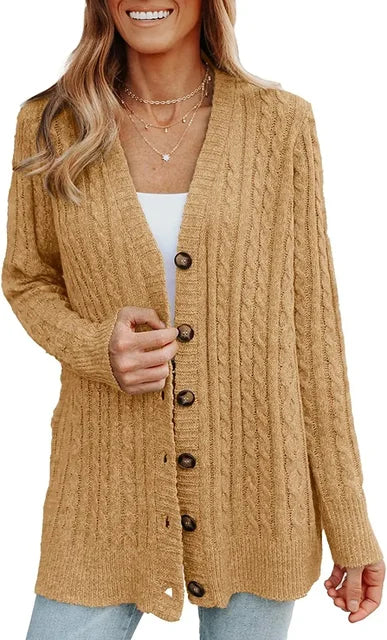 Emily® | Gemütliche Zopfmuster-Strickjacke