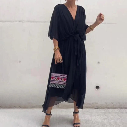 Elegantes V-Ausschnitt Sommerkleid für Damen
