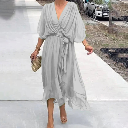 Elegantes V-Ausschnitt Sommerkleid für Damen