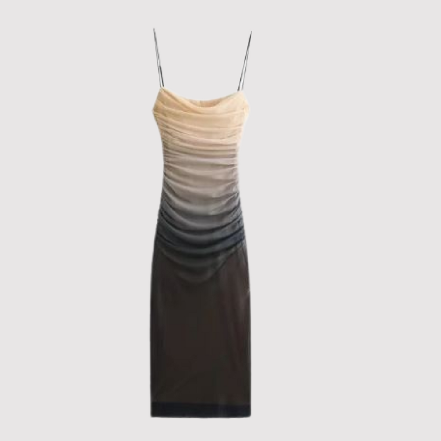 Léa Blanchet® | Spaghetti-Träger-Kleid - Schwarze Farbe