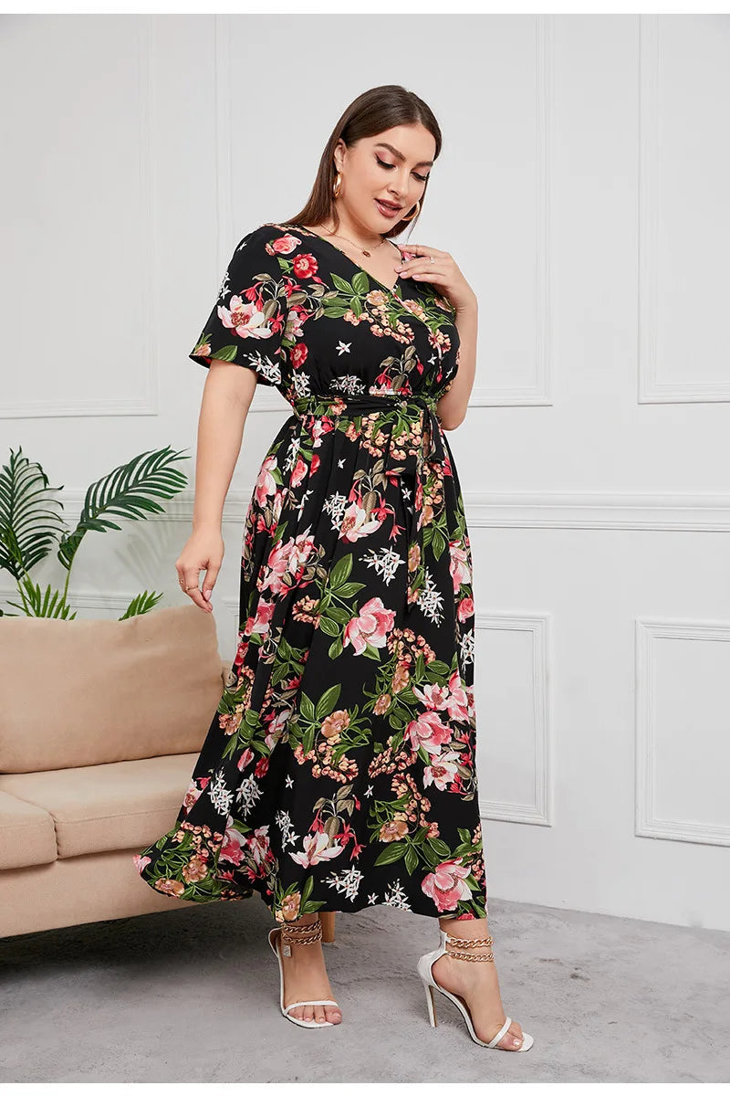 Juliann® I Plus Size Sommerkleid mit V-Ausschnitt