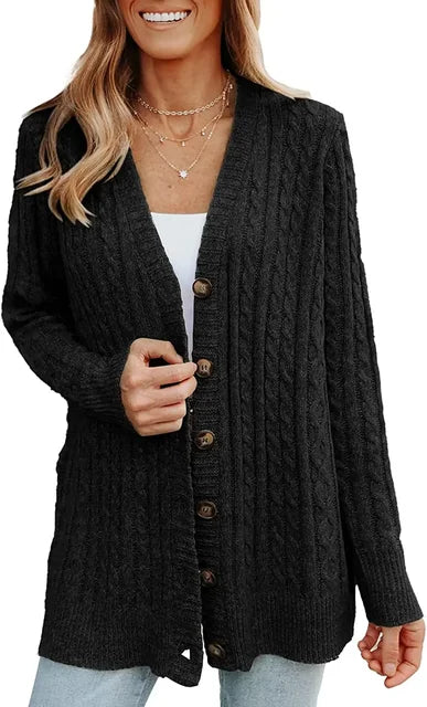 Emily® | Gemütliche Zopfmuster-Strickjacke