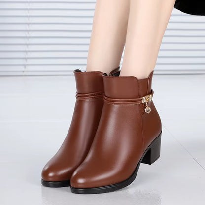 Elegante Fleecegefütterte Stiefeletten mit seitlichem Reißverschlussverschluss