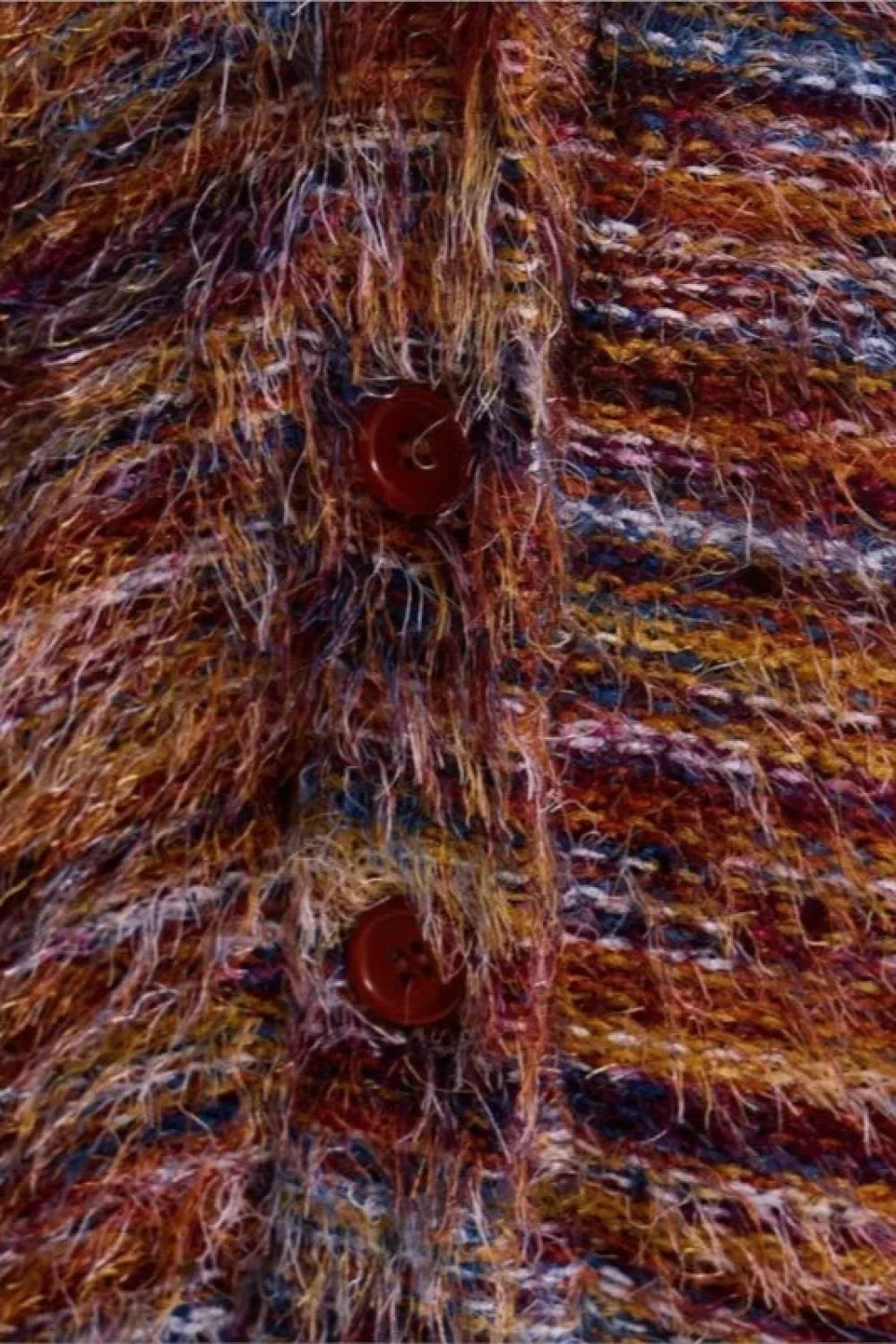 Gemütlicher Vintage Streifen V-Ausschnitt Strickcardigan