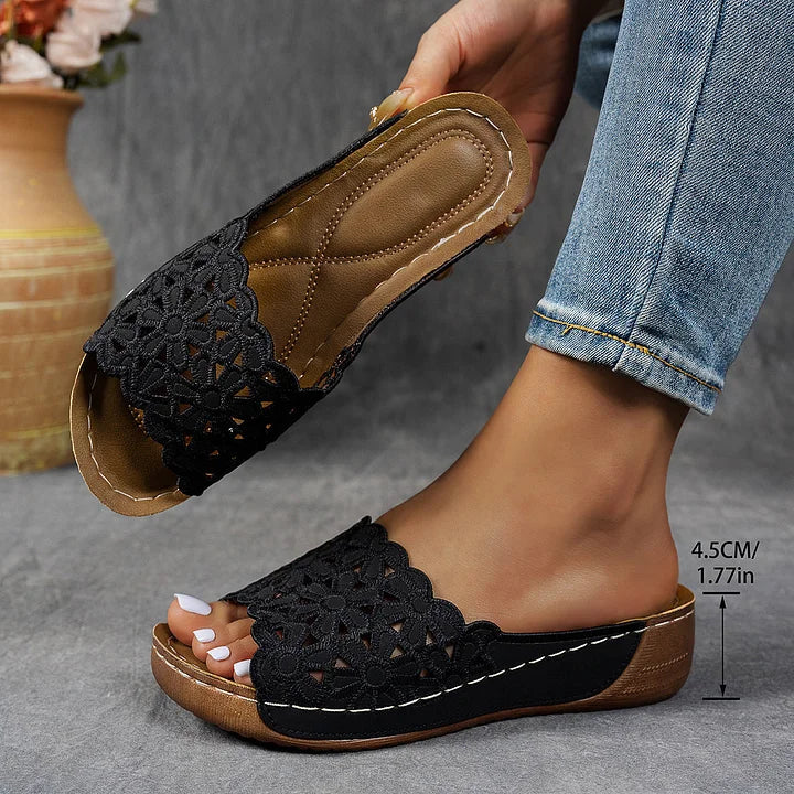 Stilvolle Fischnetz-Riemchensandalen für Damen