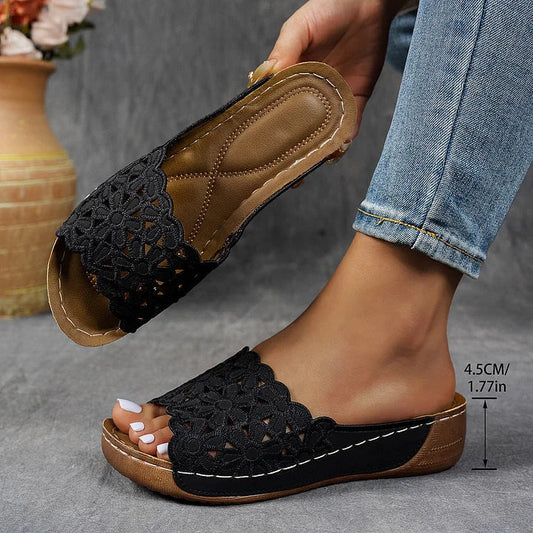 Stilvolle Fischnetz-Riemchensandalen für Damen