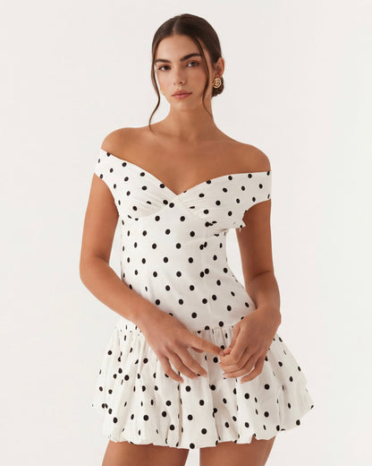 Mesaro ärmelloses Minikleid mit Rüschenapplikation