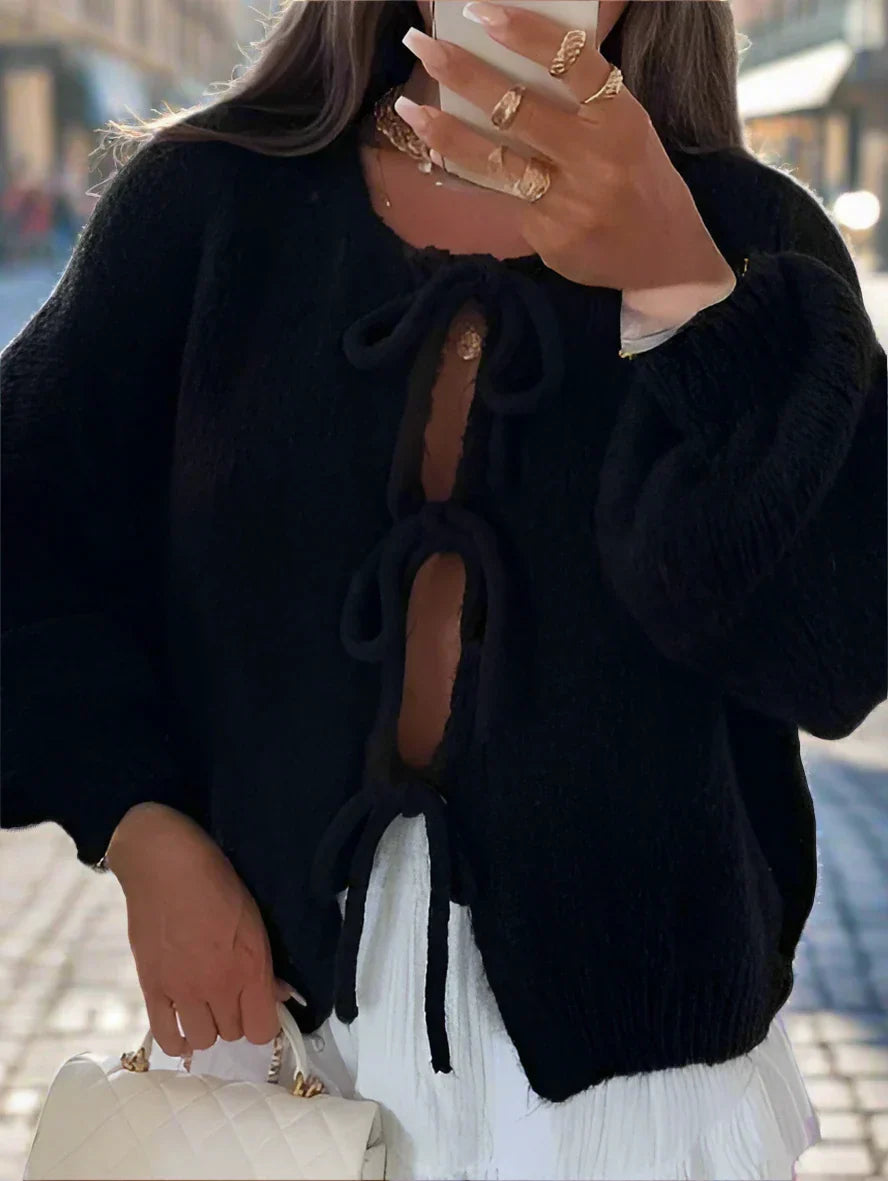 Gemütlicher weicher Strickcardigan für mühelosen Alltagsstil
