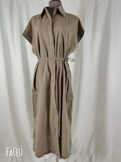 Valindr® | Leichtes Hemdkleid mit Taillengürtel