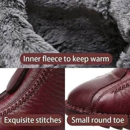Gemütliche Winterstiefel aus natürlichem Leder mit warmem Futter