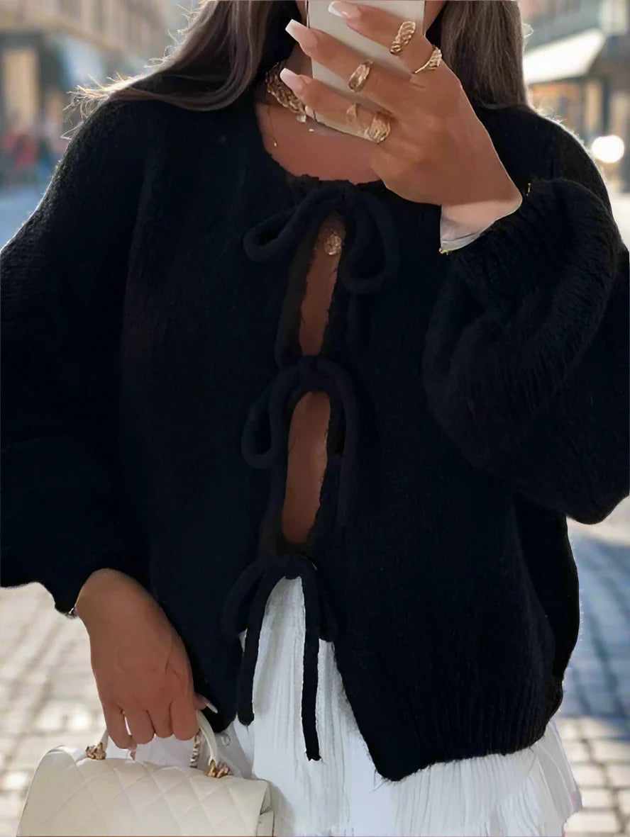 Gemütlicher weicher Strickcardigan für mühelosen Alltagsstil