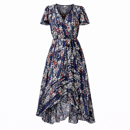 Florales Midikleid mit eleganter Silhouette