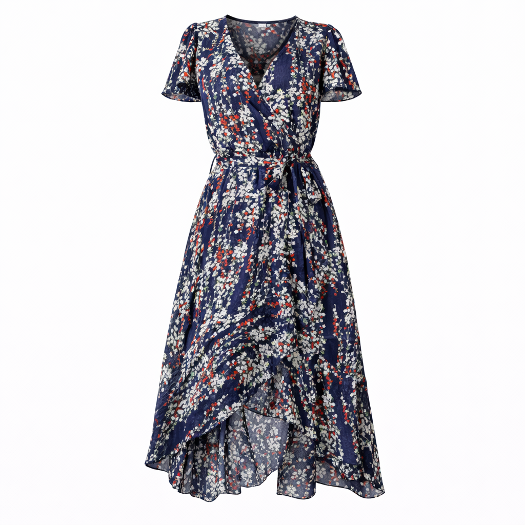 Blumiges Midikleid für Damen