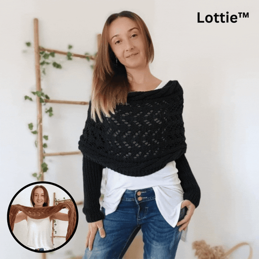 Gemütlicher mehrlagiger weicher Strickschal für Herbst und Winter