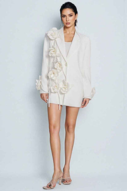 Blütenmuster Revers Maßgeschneiderter Blazer