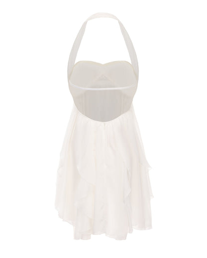Kleid mit Blumenmuster und Neckholder-Ausschnitt