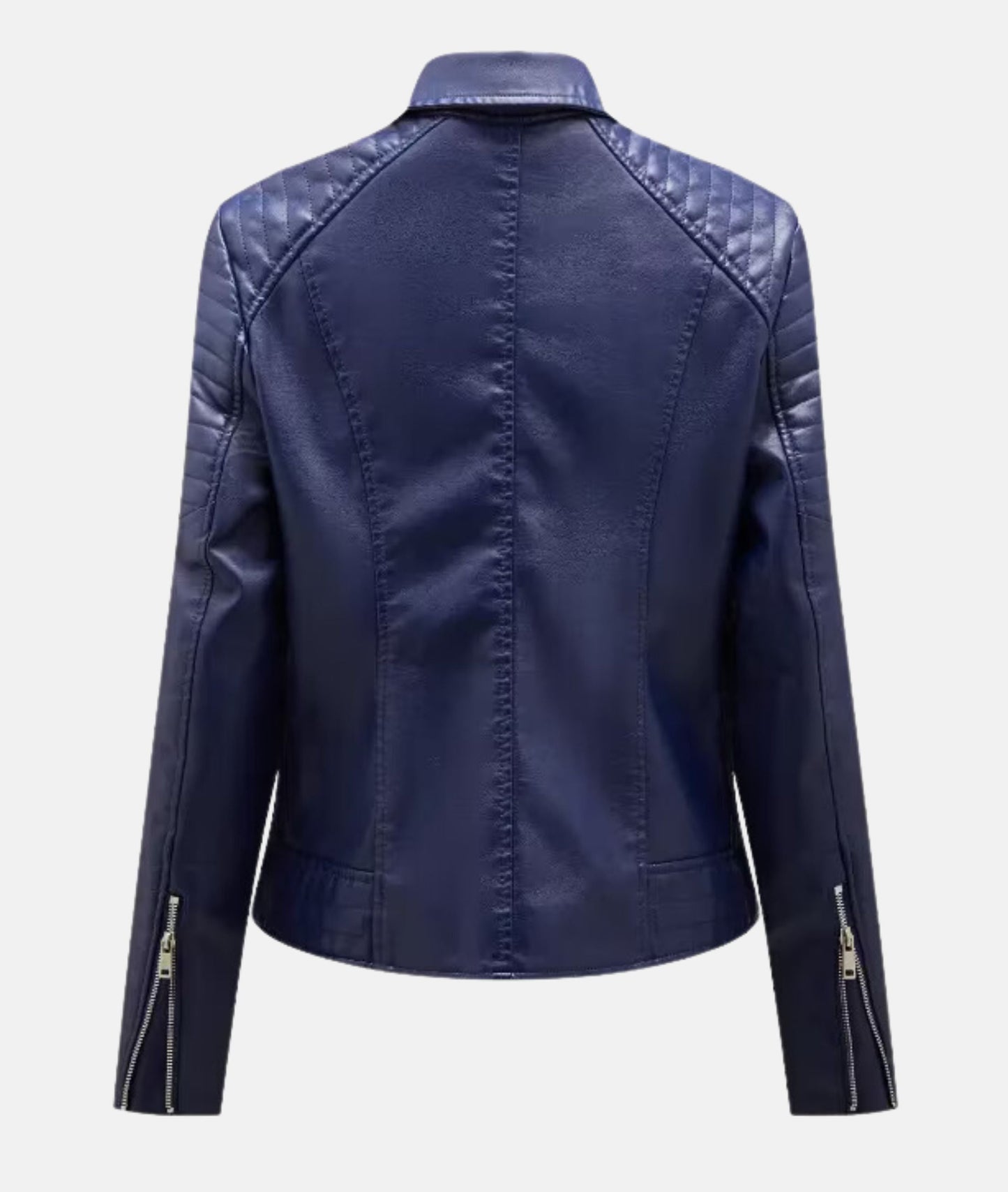 Schicke Damen Bikerjacke aus Kunstleder