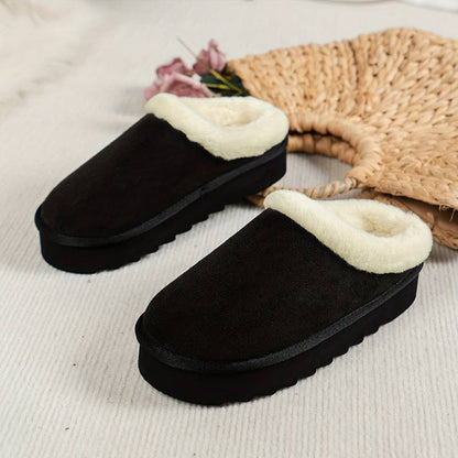 Gemütliche, mit Fleece gefütterte Hausschuhe zum Hereinschlüpfen für Damen