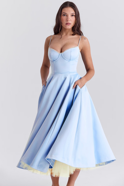 Evelina Elegantes Midikleid für Damen