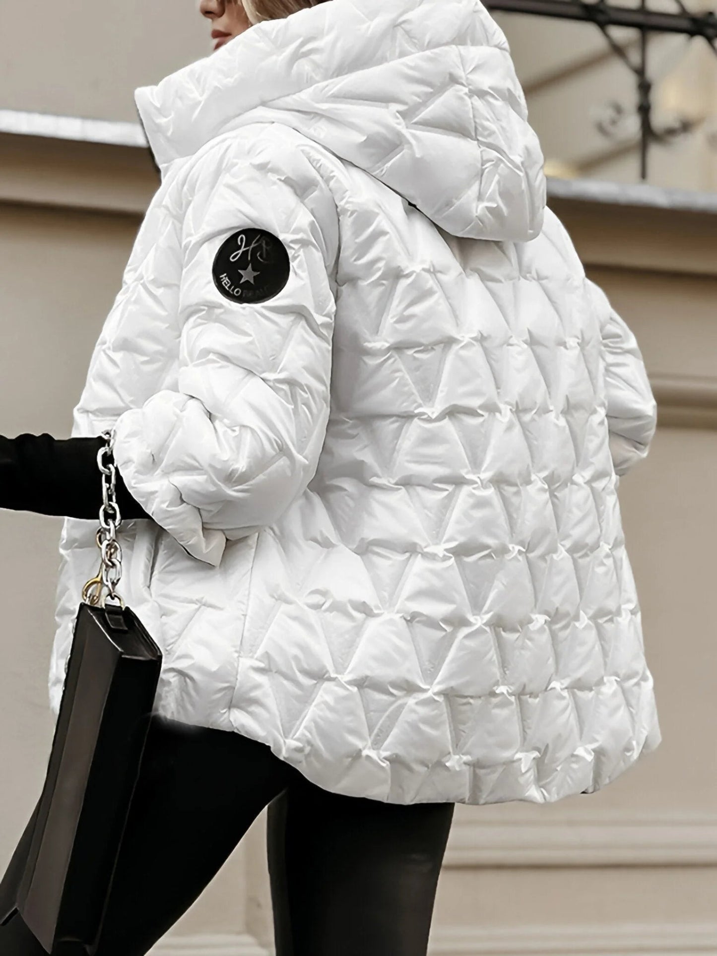 Gemütliche Patchwork-Baumwolljacke für geschichteten Casual-Stil