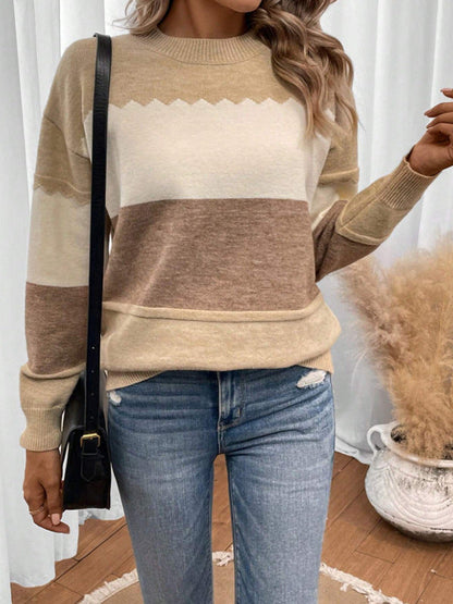 Gemütlicher Strickpullover in sanften Pastellfarben